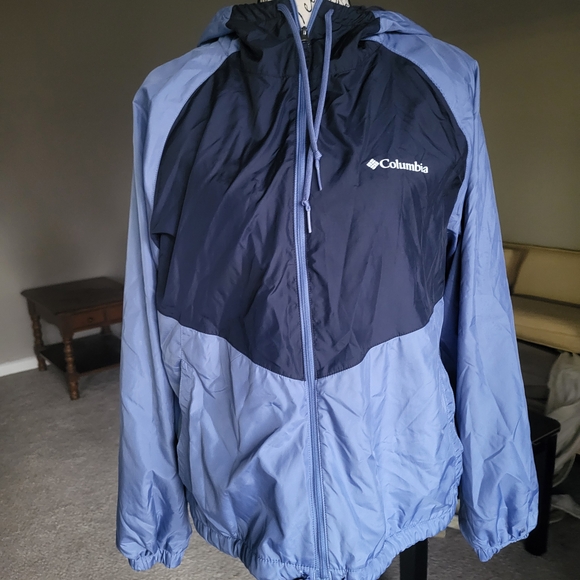 Columbia Women's Blue Color block Windbreaker Jacket - Picture 2 of 6
